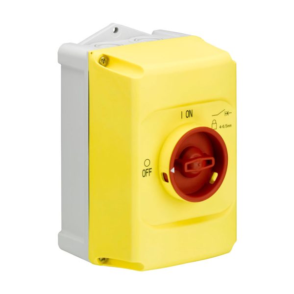 CAJA PLASTICA AMARILLO/ROJO IP65