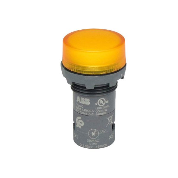 LUZ PILOTO LED 24 VCA/VCD, AMARILLO