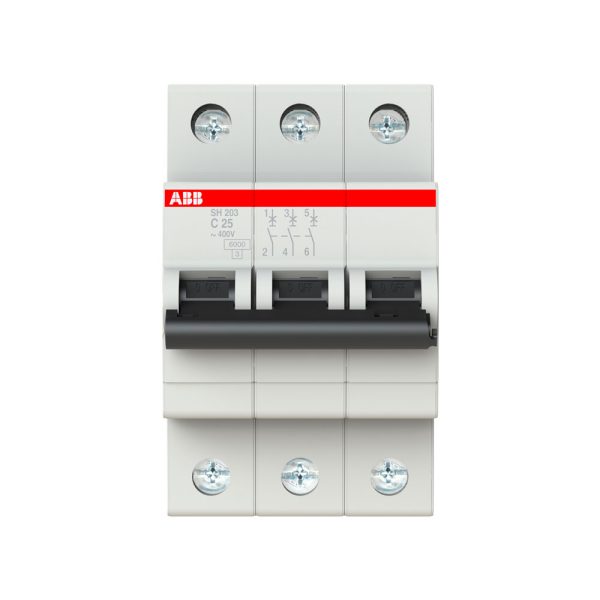 SH200 "C" MINIINTERRUPTOR 3 POLOS, 25 A / SH203-C25