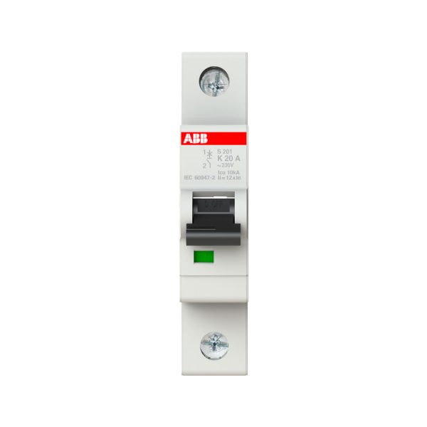 S200 "K" MINIINTERRUPTOR 1 POLO, In=20 A, 127-480 VCA , 6 kA / S201-K20