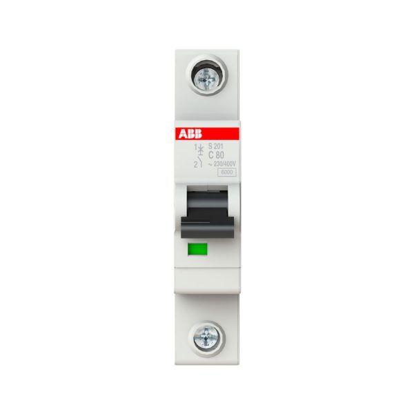 S200 "C" MINIINTERRUPTOR 1 POLO, 80 A / S201-C80