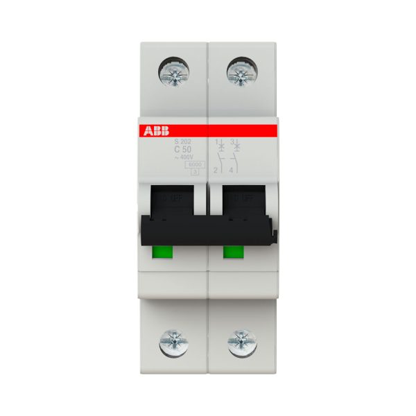 S200 "C" MINIINTERRUPTOR 2 POLOS, 50 A / S202-C50