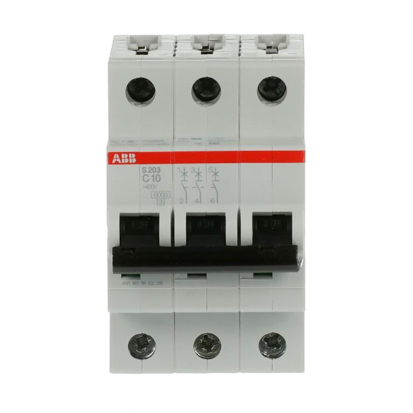 S200 "C" MINIINTERRUPTOR 3 POLOS, 10 A / S203-C10