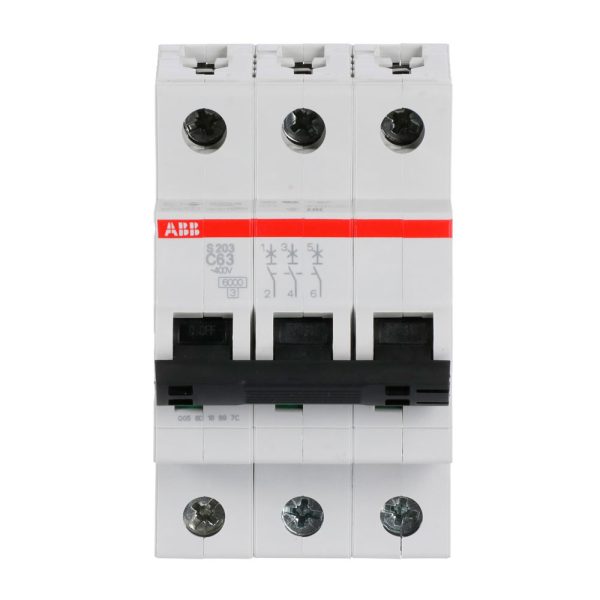 S200 "C" MINIINTERRUPTOR 3 POLOS, 63 A / S203-C63