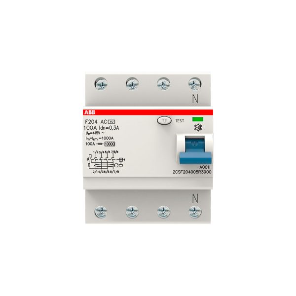 DIFERECIAL 100 AMPS, 4 POLOS, 220-480 VCA, 300 mA (TIPO AC) / F200 AC-100/300mA