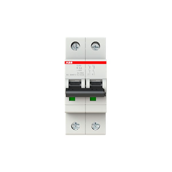 S200 "K" MINIINTERRUPTOR 2 POLOS, 4 A / S202-K4